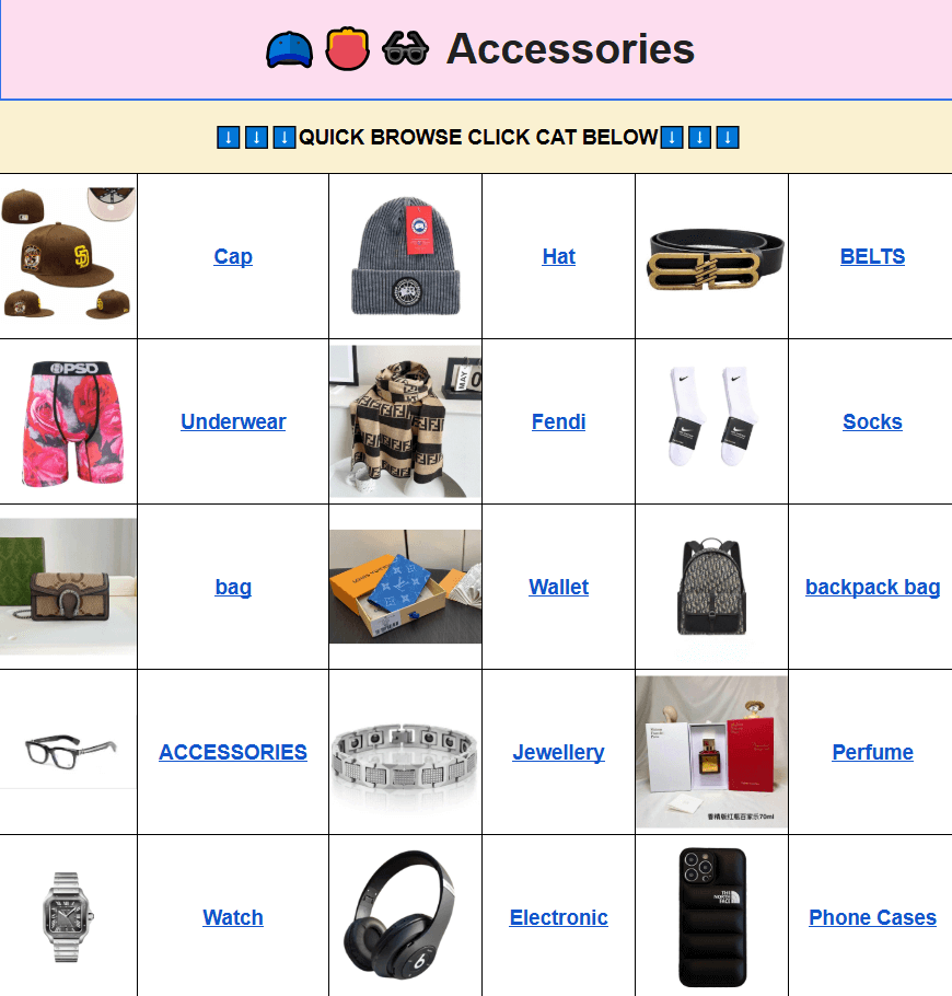 Kakobuy Spreadsheet Accessories Navigation