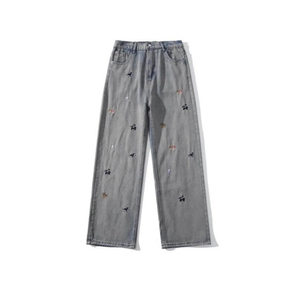 Jeans with puppy embroidery??2 styles??